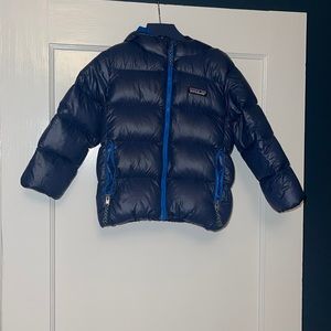 Patagonia Hi-Loft Down Sweater Hoody 4T New Navy